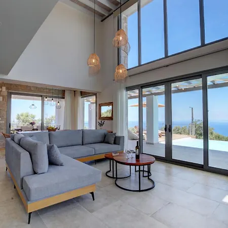 בית נופש Deluxe Eneri Pano Seaview-sunset Tsoukaládhes
